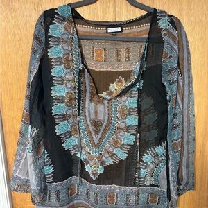Women’s patterned sheer top